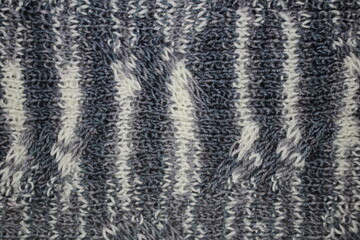 текстуры черно белой вязаной ткани с абстрактным рисункам     