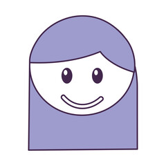 head girl happy expression vector illustration design