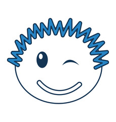 head boy happy expression vector illustration design