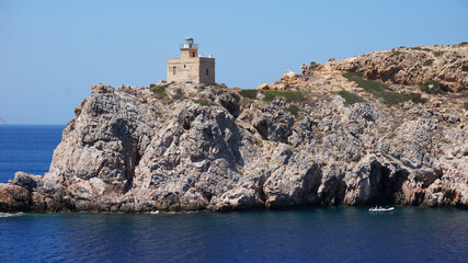 Fototapeta na wymiar Photo of picturesque island of Ios on a summer morning, Cyclades, Greece