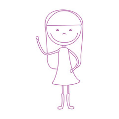 cute girl drawing character vector illustration design