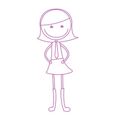 cute girl drawing character vector illustration design