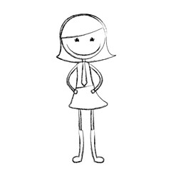cute girl drawing character vector illustration design