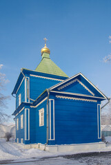 Dzerzhinsky, Russia - December, 2016: Ugresha Monastery in  winter day