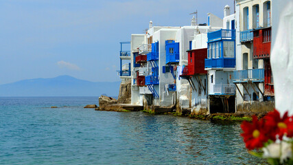 Fototapeta na wymiar Photo from picturesque island of Mykonos, Cyclades, Greece
