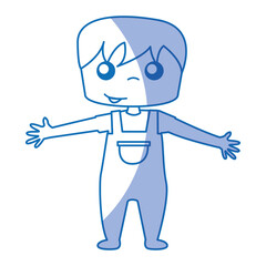 Obraz premium cute boy drawing icon vector illustration design