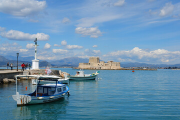 Fototapeta premium Photo from picturesque and historic city of Nafplio, Argolida, Peloponnese, Greece