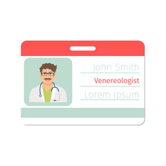 Venereologist medical specialist badge template