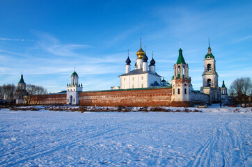 ROSTOV, RUSSIA - January, 2017: Rostov the Great. Spaso-Yakovlevsky Monastery in winter day