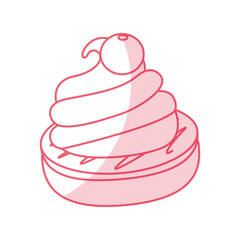 sweet baked cake cartoon vector illustration graphic design