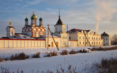 Fototapeta na wymiar ROSTOV, RUSSIA - January, 2017: Holy Trinity Saint Serguius Varnickiy monastery in Rostov