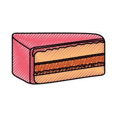 yummy sweet cake slide piece vector illustration graphic design