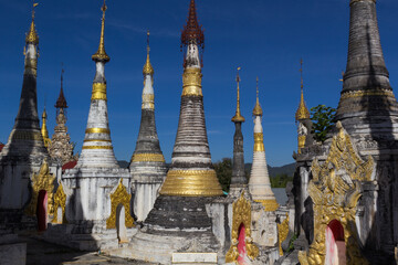 Thaung Tho Kyaung pagoda, Inle lake, Myanmar