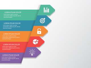 Arrow infographic template. Infographic options banner 4 steps