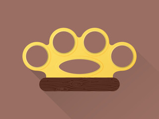 Brass knuckles vector illustration