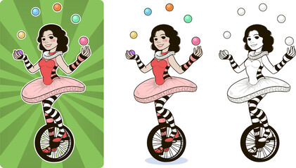 juggler circus character female © zhaconda