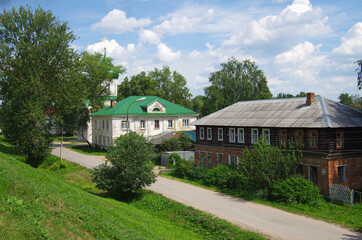 PERESLAVL-ZALESSKIY, RUSSIA - July, 2016: Summer view of the old town streets