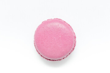 Pink Macaroon isolated on a white background.