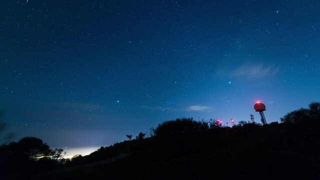 Time lapse at night over Mallorca