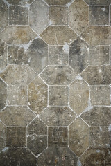 detail shot of stone wall in an old traditional village of China.