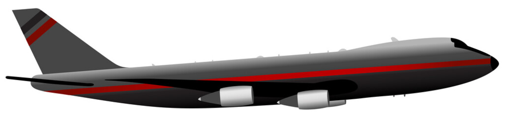 Flugzeug * schwarz-rot
-dark