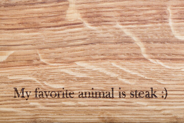 Fototapeta na wymiar Wooden desk with a text