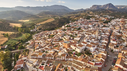 Riogordo white village in Malaga, Spain