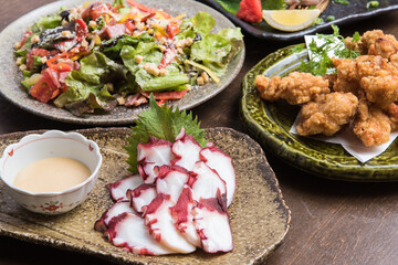 居酒屋メニュー 蛸の刺身