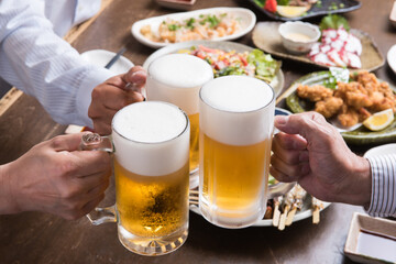生ビールで乾杯