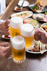 生ビールで乾杯