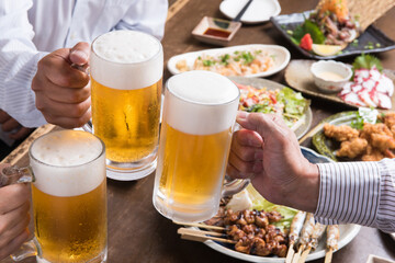 生ビールで乾杯