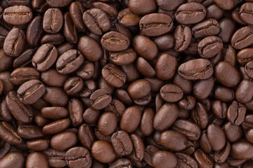 Texture of roasted coffee beans