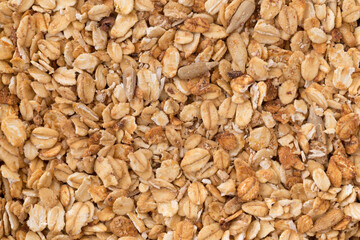 Texture of breakfast oats