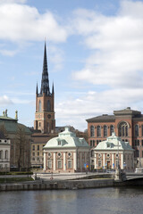 Building and Church on Riddarholmen Island; Old Town - Gamla Stan, Stockholm