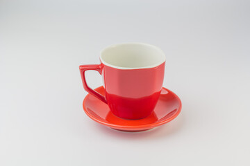 Red cup clipping path  Isolated background