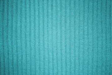 Fototapeta premium Teal blue ribbed knit texture