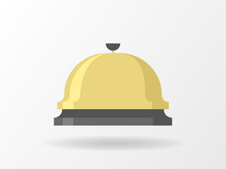 Service bell gold icon