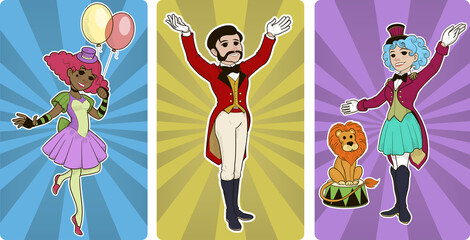 clown tamer and entertainer circus characters