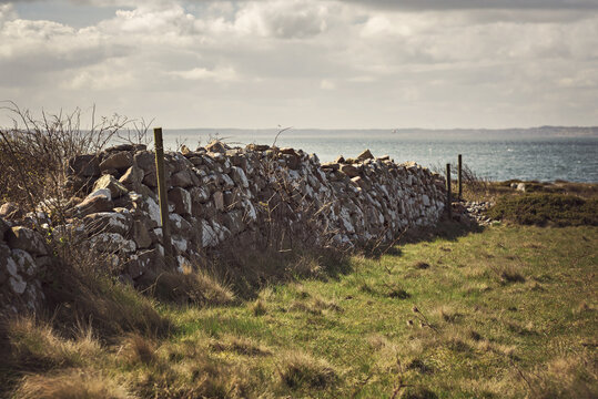 Seaside stone wall