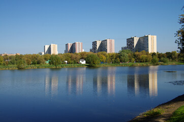 MOSCOW, RUSSIA - September 23, 2015: Housing estate in Izmaylovo, Moscow