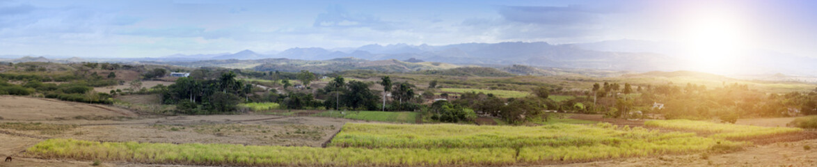 Panoramic view on tropical nature. Cuba..