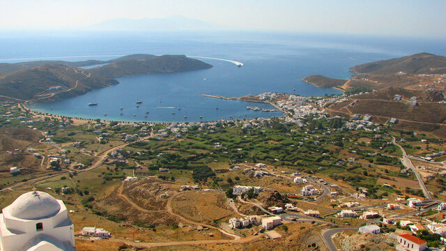 Photo of picturesque island of Serifos on a summer morning, Cyclades, Greece
