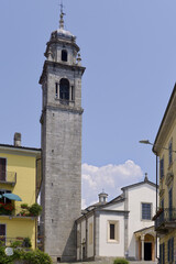 Fototapeta premium San Leonardo church of Pallanza which depends of comune Verbania situated on the shore of Lake Maggiore in Italy 