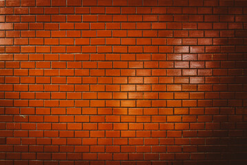 Fototapeta na wymiar Orange brick wall texture background
