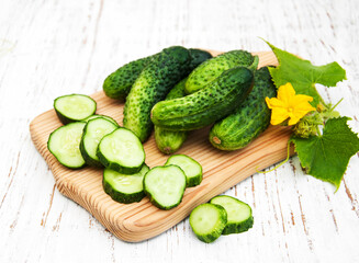 Fresh cucumbers