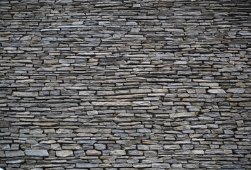 Cracked stones wall