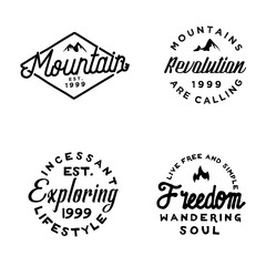 Cleat vintage minimal badges on journey theme