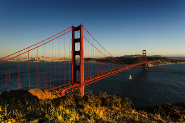 Sunset over the Golden Gate Bridge