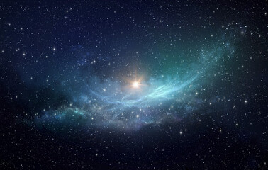 Fototapeta Star field and nebula in outer space obraz