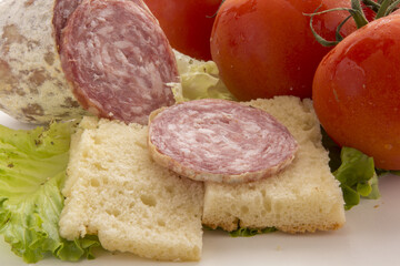 Italian rustic appetizer, tasty focaccia